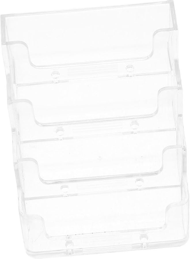 حامل بطاقة عمل أكريليك شفاف مع فتحات متعددة لمكتب المكتب وعرض المعرض - Image 1